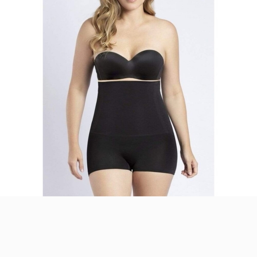 Curveez Signature Control High Waist Boyshort Sz M Black Shapewear Short CUR3700